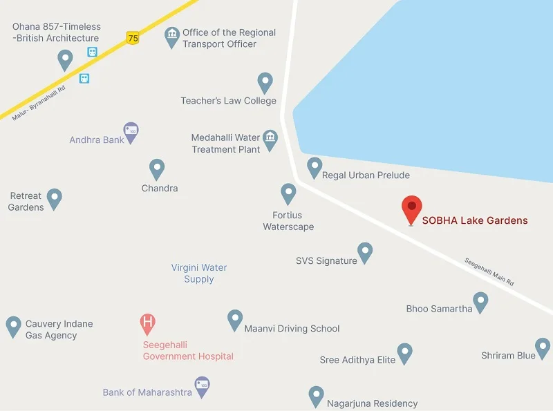 Sobha-Lake-Garden-Google-Map
